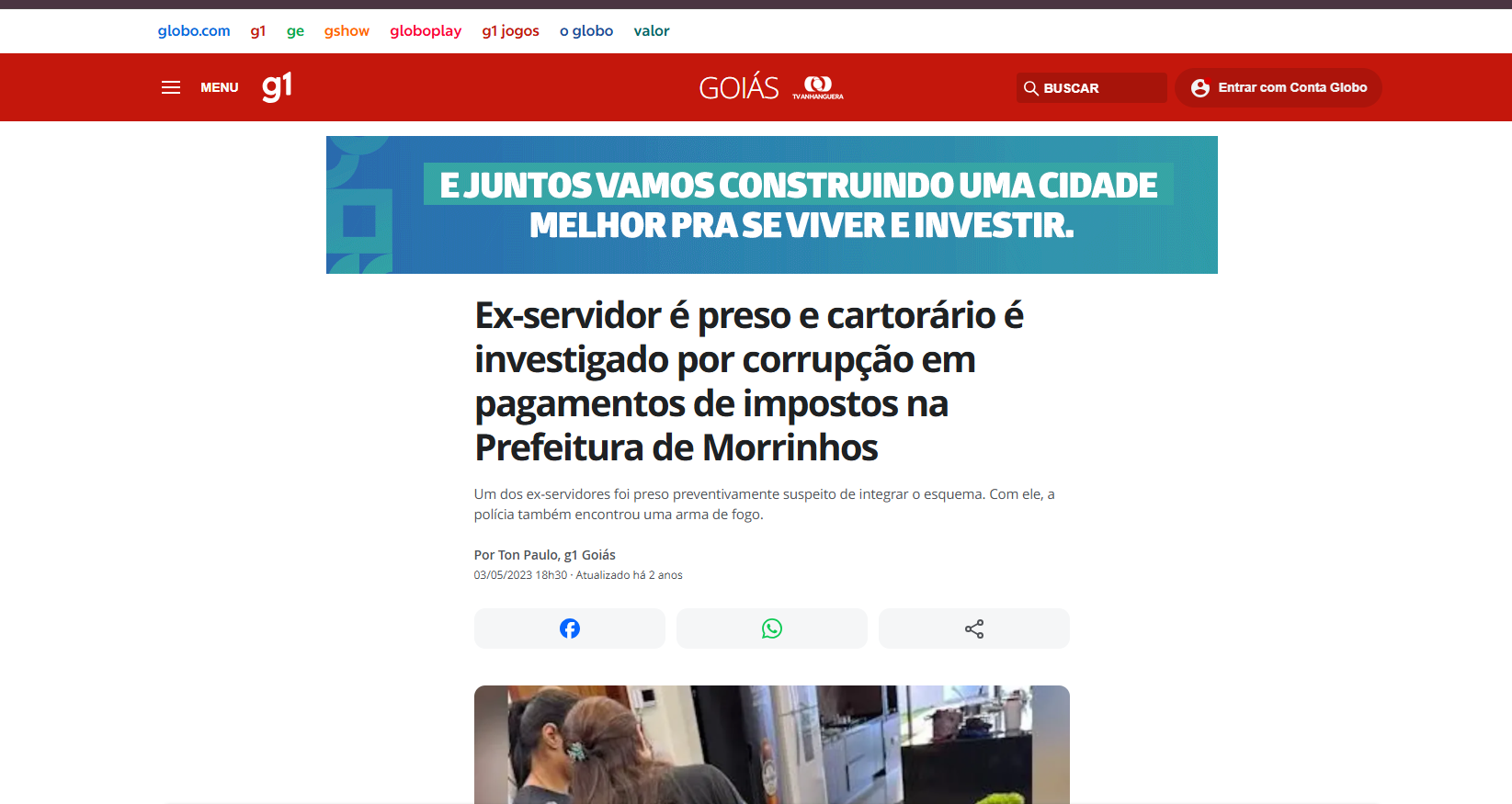 Corrupção em pagamentos de impostos na Prefeitura de Morrinhos